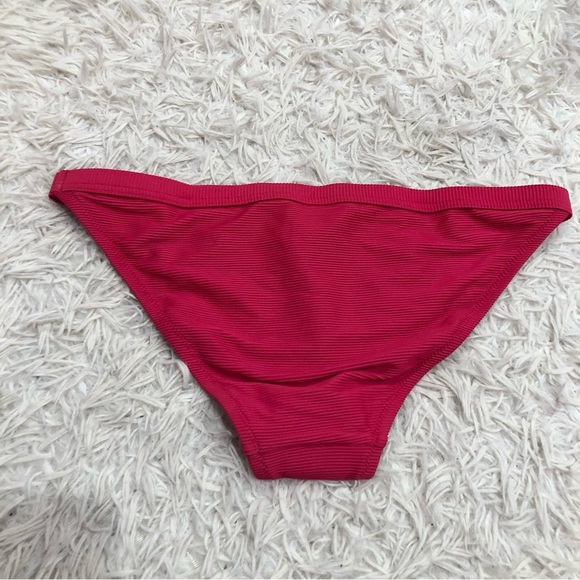 J Crew Ribbed trim hipster full coverage bikini bottom‎ pink - Picture 2 of 3